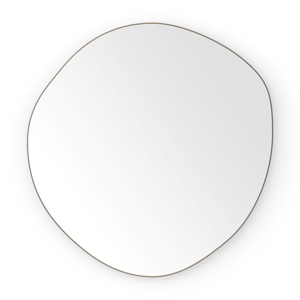Front on cut out image of Oslo Organic Brushed Bronze mirror 600mm
